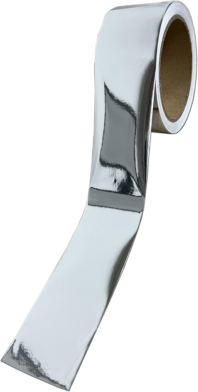 LZLRUN Free Tool Kit Mirror Silver Vinyl Tape for Black Out Chrome Delete Window Trim Door Trim (2Inches x 30Feet) - Image 3